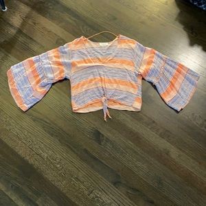 COPY - Lavender Field Anthropologie Bell Sleeve Blouse S